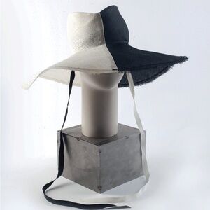 Two-Tone Black and White Women's Sun Hat